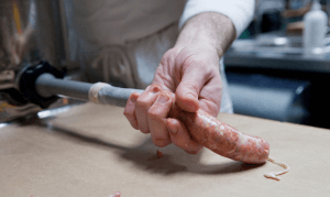 casing a gluten-free Italian sausages 